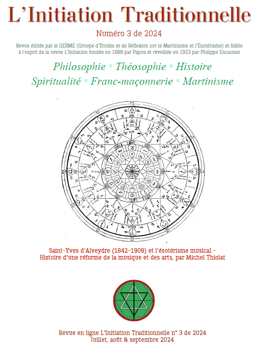 L'Initiation Traditionnelle - n° 3 de 2024